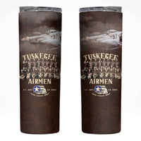 Remembering Tuskegee Airmen Skinny Tumbler Heroes of the 332nd Squadron Retro Style - Wonder Print Shop