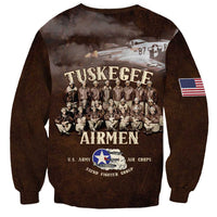 Remembering Tuskegee Airmen Sweatshirt Heroes of the 332nd Squadron Retro Style - Wonder Print Shop