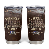 Remembering Tuskegee Airmen Tumbler Cup Heroes of the 332nd Squadron Retro Style - Wonder Print Shop