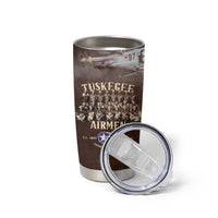 Remembering Tuskegee Airmen Tumbler Cup Heroes of the 332nd Squadron Retro Style - Wonder Print Shop