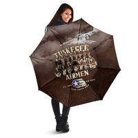 Remembering Tuskegee Airmen Umbrella Heroes of the 332nd Squadron Retro Style - Wonder Print Shop
