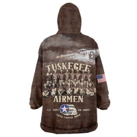 Remembering Tuskegee Airmen Wearable Blanket Hoodie Heroes of the 332nd Squadron Retro Style - Wonder Print Shop