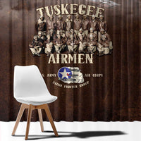 Remembering Tuskegee Airmen Window Curtain Heroes of the 332nd Squadron Retro Style - Wonder Print Shop