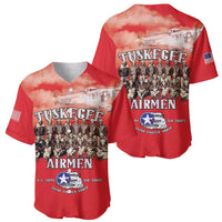 Remembering Tuskegee Airmen Baseball Jersey Heroes of the 332nd Squadron Red Art - Wonder Print Shop