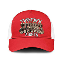 Remembering Tuskegee Airmen Baseball Net Cap Heroes of the 332nd Squadron Red Art - Wonder Print Shop