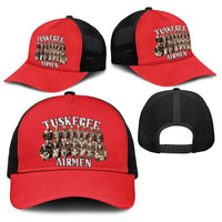 Remembering Tuskegee Airmen Baseball Net Cap Heroes of the 332nd Squadron Red Art - Wonder Print Shop