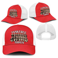 Remembering Tuskegee Airmen Baseball Net Cap Heroes of the 332nd Squadron Red Art - Wonder Print Shop