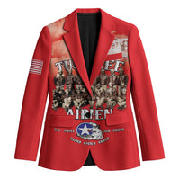 Remembering Tuskegee Airmen Blazer Heroes of the 332nd Squadron Red Art - Wonder Print Shop