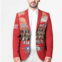 Remembering Tuskegee Airmen Blazer Heroes of the 332nd Squadron Red Art - Wonder Print Shop
