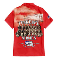 Remembering Tuskegee Airmen Family Matching Mermaid Dress and Hawaiian Shirt Heroes of the 332nd Squadron Red Art - Wonder Print Shop