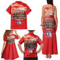 Remembering Tuskegee Airmen Family Matching Tank Maxi Dress and Hawaiian Shirt Heroes of the 332nd Squadron Red Art - Wonder Print Shop