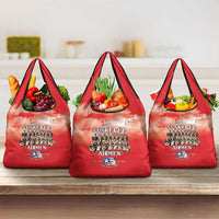 Remembering Tuskegee Airmen Grocery Bag Heroes of the 332nd Squadron Red Art - Wonder Print Shop