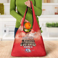 Remembering Tuskegee Airmen Grocery Bag Heroes of the 332nd Squadron Red Art - Wonder Print Shop