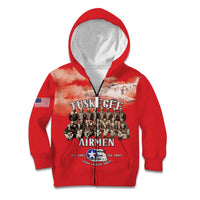 Remembering Tuskegee Airmen Kid Hoodie Heroes of the 332nd Squadron Red Art - Wonder Print Shop
