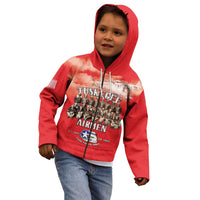 Remembering Tuskegee Airmen Kid Hoodie Heroes of the 332nd Squadron Red Art - Wonder Print Shop