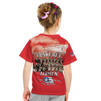 Remembering Tuskegee Airmen Kid T Shirt Heroes of the 332nd Squadron Red Art - Wonder Print Shop