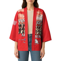 Remembering Tuskegee Airmen Kimono Heroes of the 332nd Squadron Red Art - Wonder Print Shop