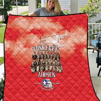 Remembering Tuskegee Airmen Quilt Heroes of the 332nd Squadron Red Art - Wonder Print Shop