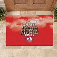 Remembering Tuskegee Airmen Rubber Doormat Heroes of the 332nd Squadron Red Art - Wonder Print Shop