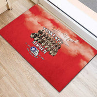 Remembering Tuskegee Airmen Rubber Doormat Heroes of the 332nd Squadron Red Art - Wonder Print Shop