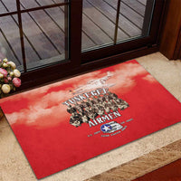 Remembering Tuskegee Airmen Rubber Doormat Heroes of the 332nd Squadron Red Art - Wonder Print Shop