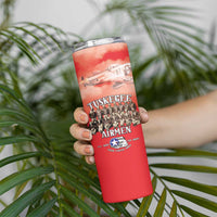 Remembering Tuskegee Airmen Skinny Tumbler Heroes of the 332nd Squadron Red Art - Wonder Print Shop