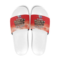 Remembering Tuskegee Airmen Slide Sandals Heroes of the 332nd Squadron Red Art - Wonder Print Shop