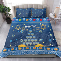 Personalised Jewish Hanukkah Xmas Bedding Set Merry Chrismukkah - Wonder Print Shop