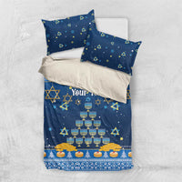 Personalised Jewish Hanukkah Xmas Bedding Set Merry Chrismukkah - Wonder Print Shop