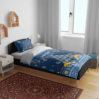 Personalised Jewish Hanukkah Xmas Bedding Set Merry Chrismukkah - Wonder Print Shop