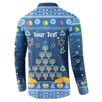 Personalised Jewish Hanukkah Xmas Button Sweatshirt Merry Chrismukkah - Wonder Print Shop