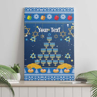 Personalised Jewish Hanukkah Xmas Canvas Wall Art Merry Chrismukkah - Wonder Print Shop