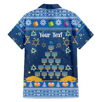 Personalised Jewish Hanukkah Xmas Family Matching Summer Maxi Dress and Hawaiian Shirt Merry Chrismukkah - Wonder Print Shop