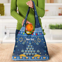 Personalised Jewish Hanukkah Xmas Grocery Bag Merry Chrismukkah