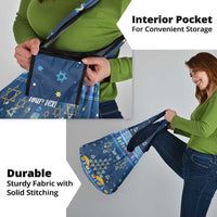 Personalised Jewish Hanukkah Xmas Grocery Bag Merry Chrismukkah