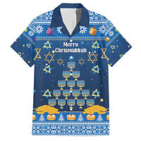 Personalised Jewish Hanukkah Xmas Hawaiian Shirt Merry Chrismukkah - Wonder Print Shop