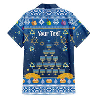 Personalised Jewish Hanukkah Xmas Hawaiian Shirt Merry Chrismukkah - Wonder Print Shop