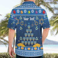 Personalised Jewish Hanukkah Xmas Hawaiian Shirt Merry Chrismukkah - Wonder Print Shop