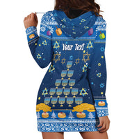 Personalised Jewish Hanukkah Xmas Hoodie Dress Merry Chrismukkah - Wonder Print Shop