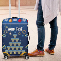 Personalised Jewish Hanukkah Xmas Luggage Cover Merry Chrismukkah - Wonder Print Shop