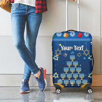Personalised Jewish Hanukkah Xmas Luggage Cover Merry Chrismukkah - Wonder Print Shop