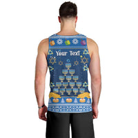 Personalised Jewish Hanukkah Xmas Men Tank Top Merry Chrismukkah - Wonder Print Shop
