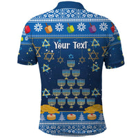 Personalised Jewish Hanukkah Xmas Polo Shirt Merry Chrismukkah - Wonder Print Shop