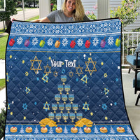 Personalised Jewish Hanukkah Xmas Quilt Merry Chrismukkah - Wonder Print Shop