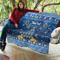 Personalised Jewish Hanukkah Xmas Quilt Merry Chrismukkah - Wonder Print Shop