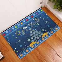 Personalised Jewish Hanukkah Xmas Rubber Doormat Merry Chrismukkah - Wonder Print Shop