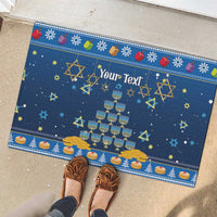 Personalised Jewish Hanukkah Xmas Rubber Doormat Merry Chrismukkah - Wonder Print Shop