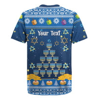 Personalised Jewish Hanukkah Xmas Rugby Jersey Merry Chrismukkah - Wonder Print Shop