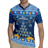 Personalised Jewish Hanukkah Xmas Rugby Jersey Merry Chrismukkah - Wonder Print Shop