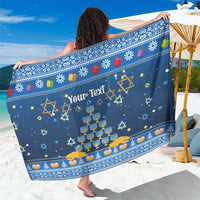 Personalised Jewish Hanukkah Xmas Sarong Merry Chrismukkah - Wonder Print Shop